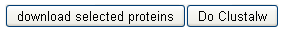 Clustering - cluster details page -- Download and ClustalW buttons