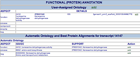 functional annotation area